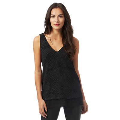 The Collection Petite Black sequin embellished top